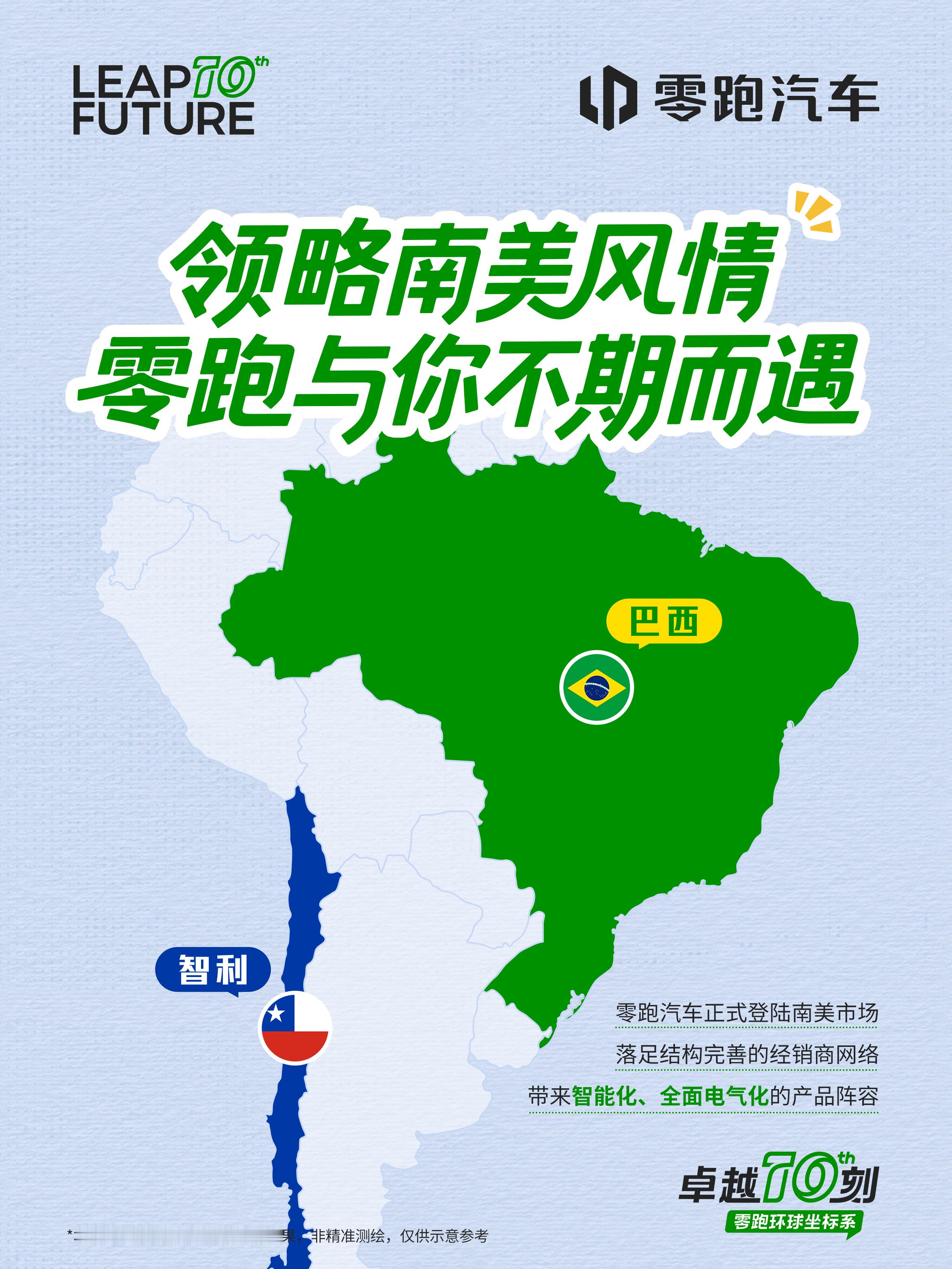 🚗零跑驶入南美大陆啦！巴西27城36店、智利圣地亚哥等地门店就位✈️期待与你街