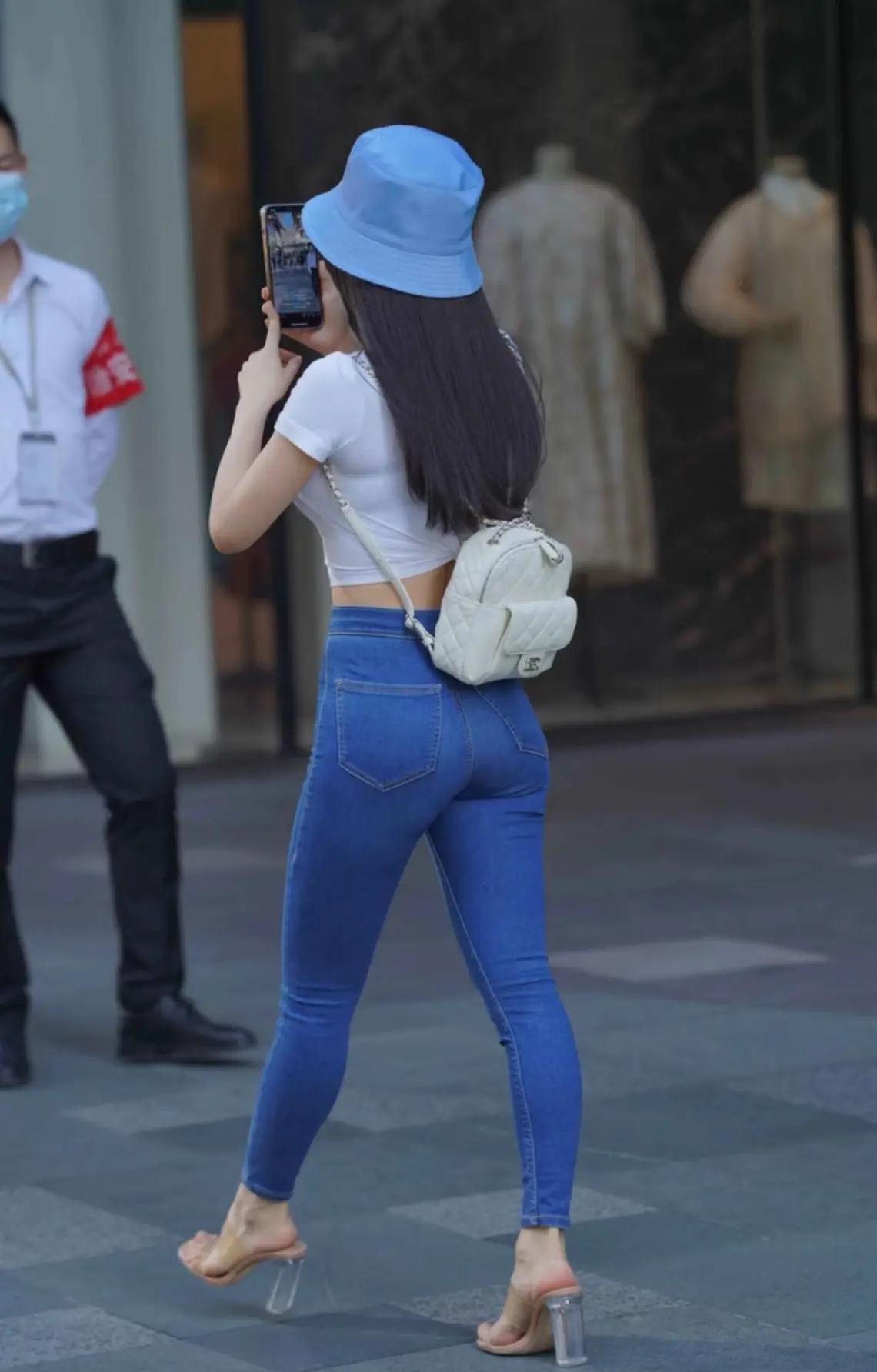 牛仔裤 美女 女神 牛仔穿搭