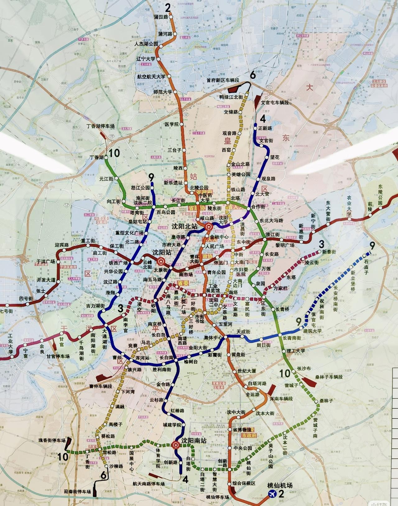 沈阳，地铁四期不是很缺一条大环线吗😅
图中3西、10南这些线路，是多年前审批不
