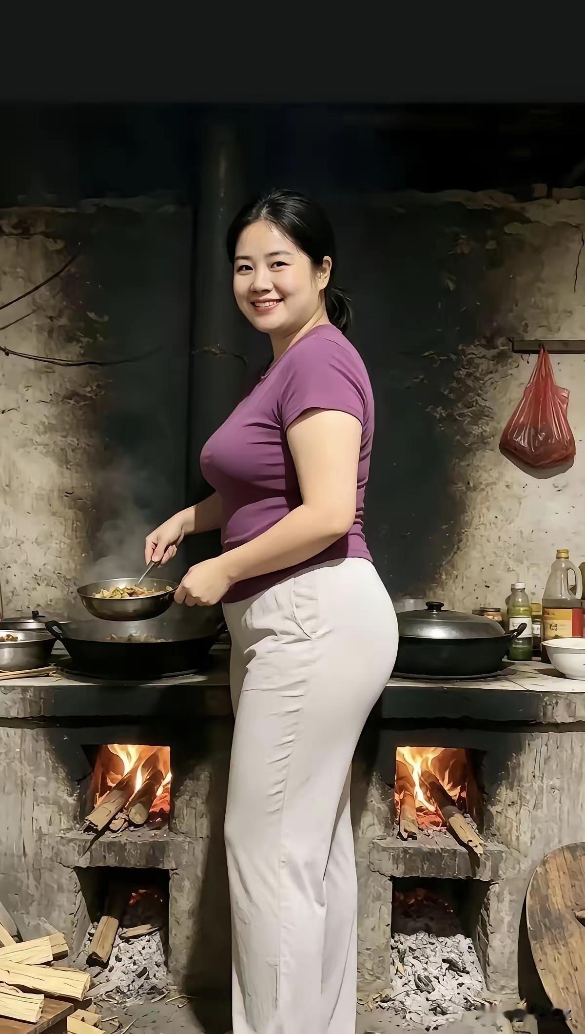 迎来新一天，
燥台火点燃。
正是春忙季，
饭后好种田。
村妇开怀笑，
如今日子甜