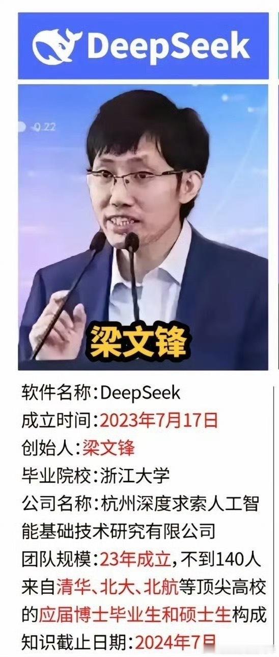 DeepSeek 梁文锋，又一个颠覆美国科技的男人出现了[赞啊]国家需要多多这样