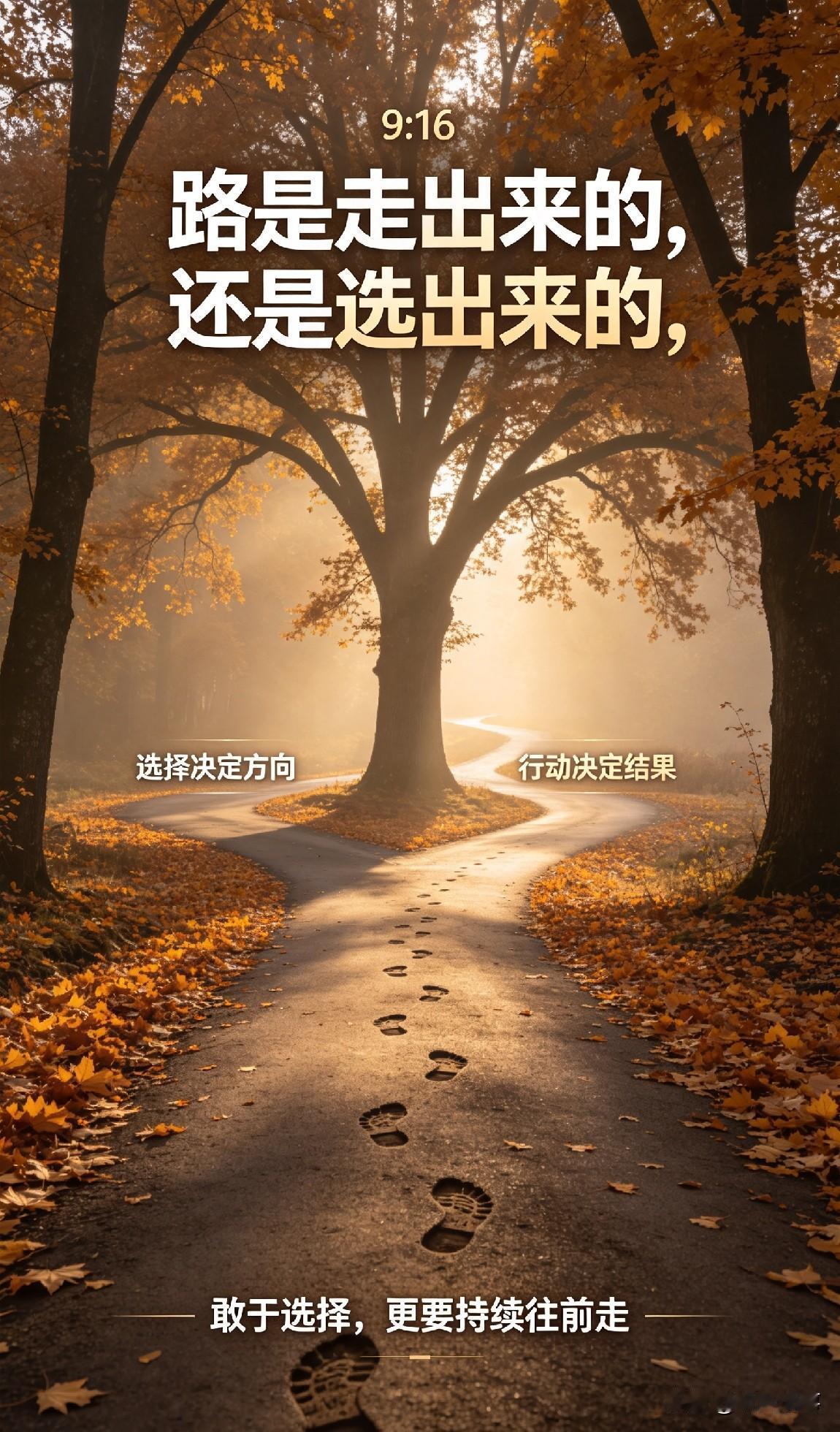 人生的路，既是选出来的，更是一步一步走出来的。选择决定方向，不同的抉择会把人引向