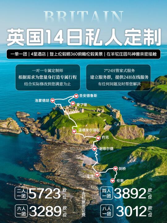 英国高奢私人定制14天｜城堡香槟羊驼全都有