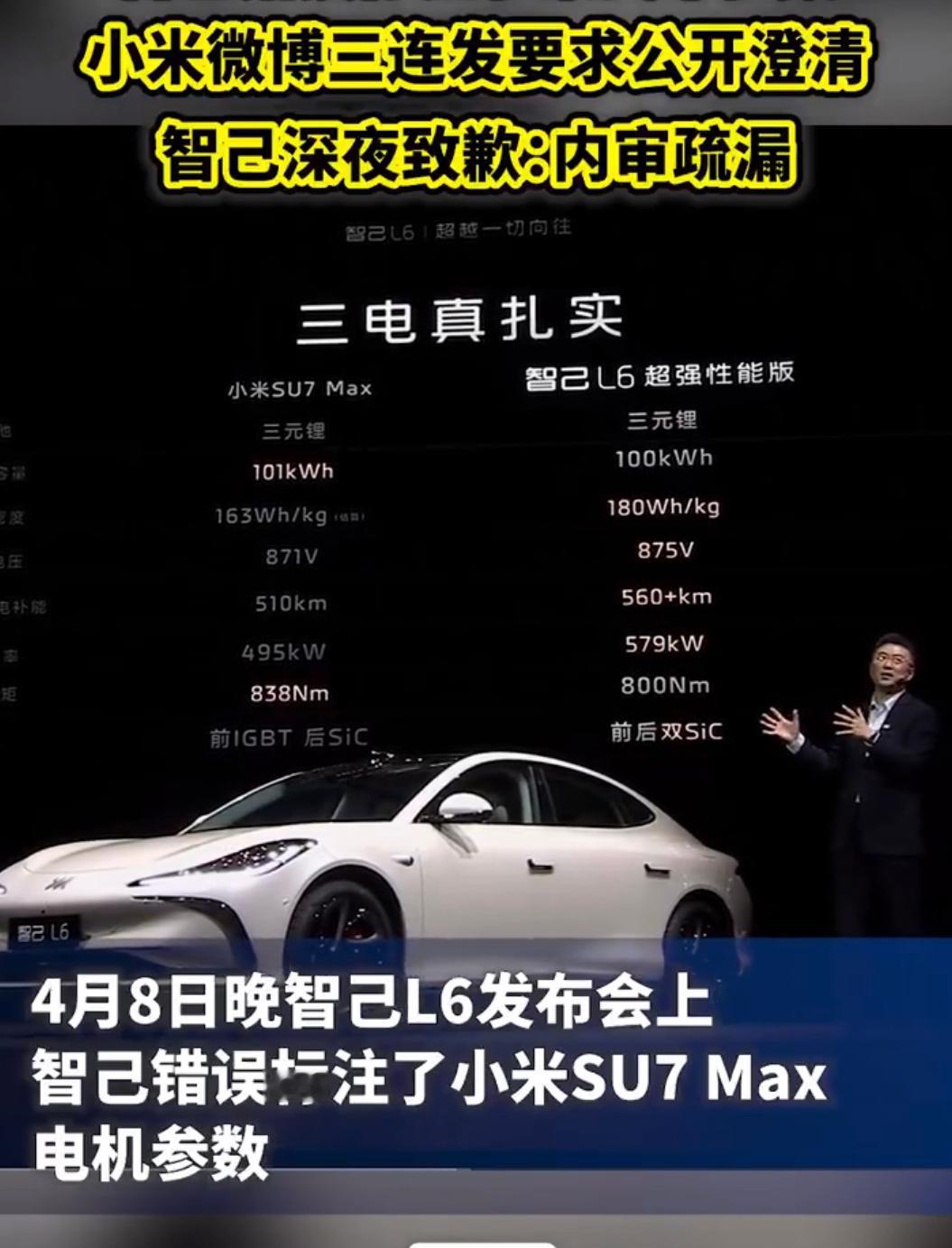 #智己错误标注小米SU7参数#小鹏在华为面前一蹶不振，智己在小米面前马失前蹄，在