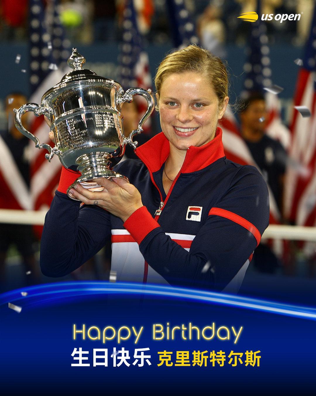 前世界第一☝️四座大满贯冠军得主🏆克里斯特尔斯，41岁生日快乐🎂#美网202