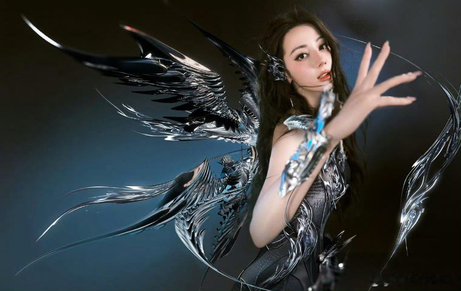 迪丽热巴成团概念照 这组图直接把成团打在公屏上！未来感造型+拽姐眼神，是准备好锁