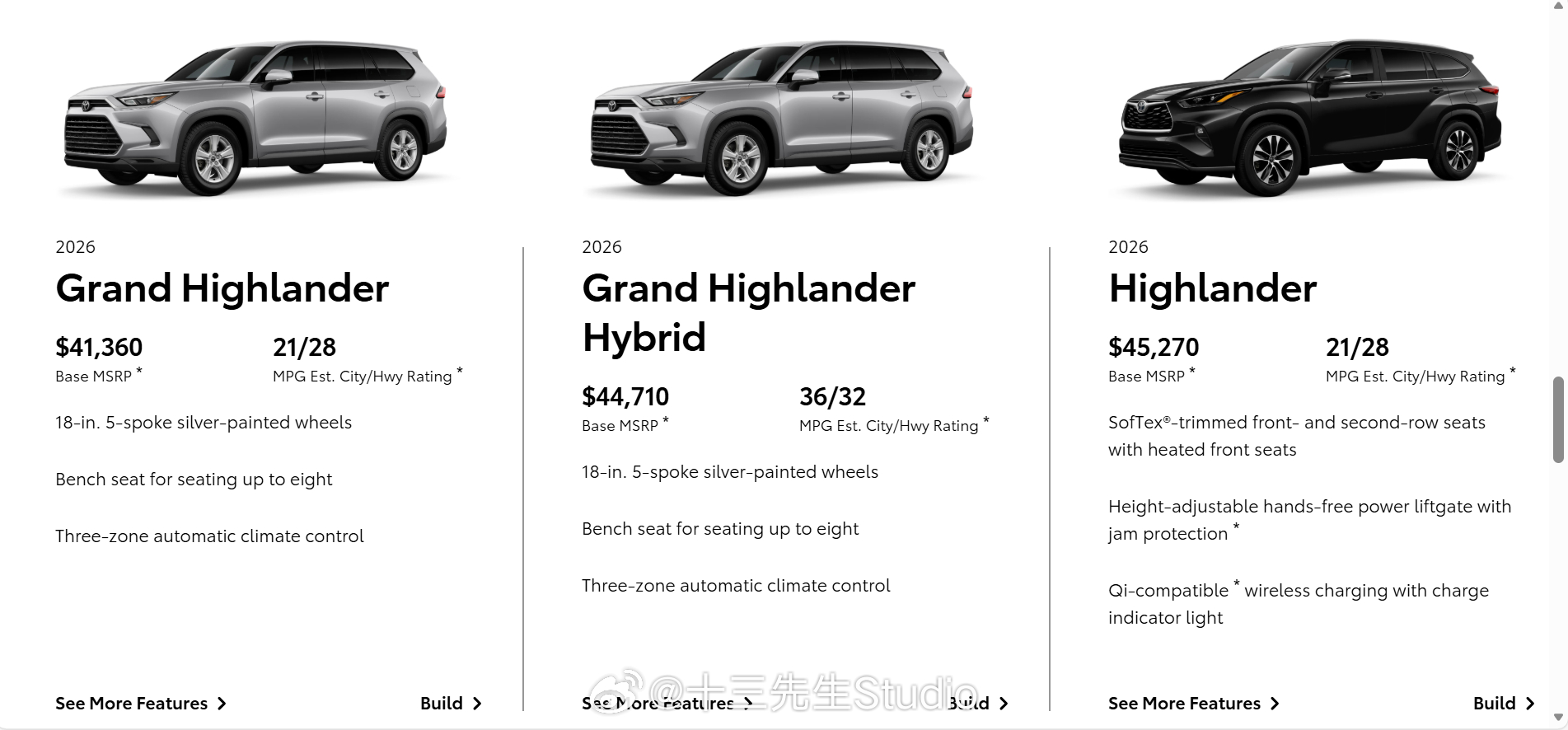 在美国，丰田汉兰达价格比大汉兰达贵，也比越野车4Runner超霸贵，普拉多当酷路