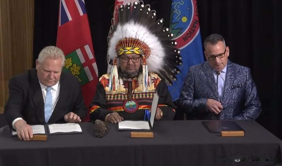 安省省长福特与原住民签署修路协议，将为安省创造7万个新工作岗位！

加拿大安省省