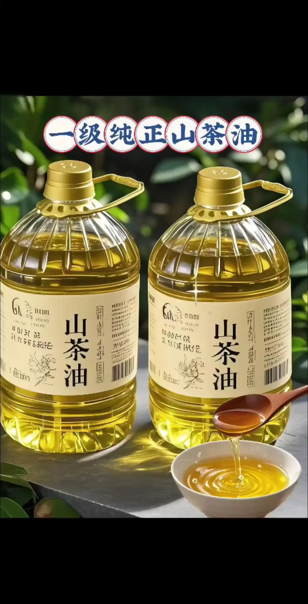 一级纯正山茶油来福利了~精选优质山茶果，物理压榨，头道原油，滴滴醇香...