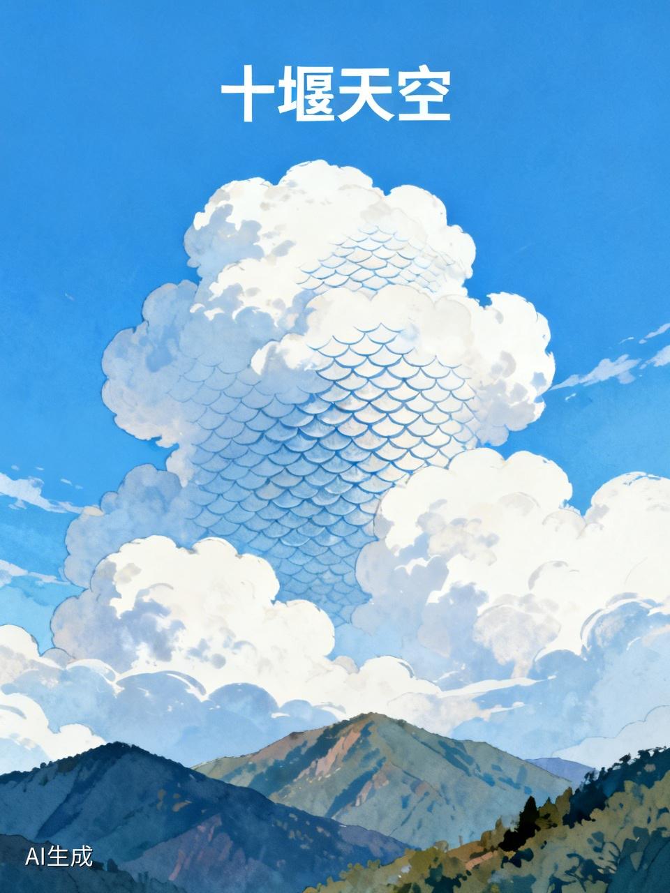 今天十堰的雨停了，天空还飘着白云。就像昨天刚经历一场降水，部分地区还有短时强对流