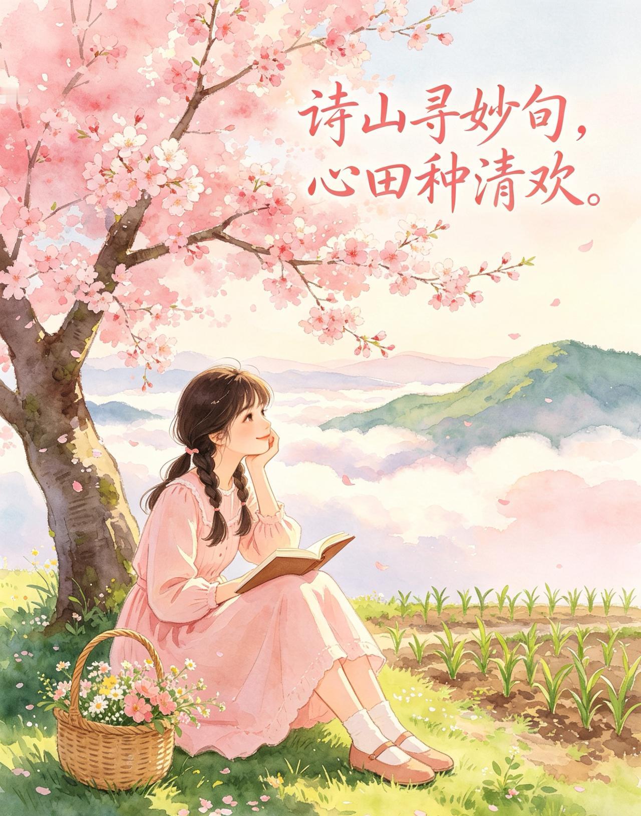 上联：诗山寻妙句，求下联心田种清欢