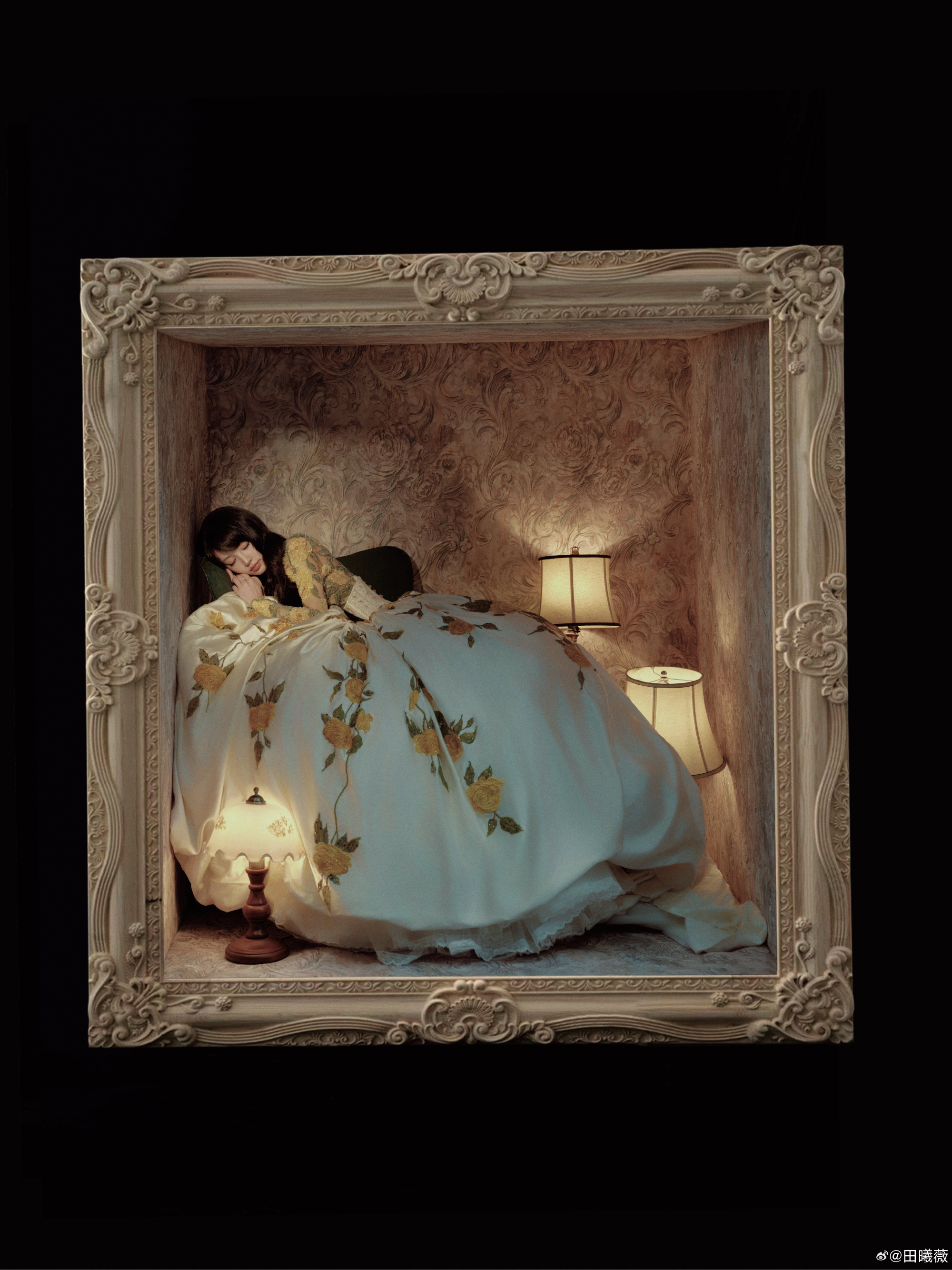 田曦薇妆发田曦薇油画公主 美得像从油画里走出来一样……谁能想到葡萄和珍珠这么搭[