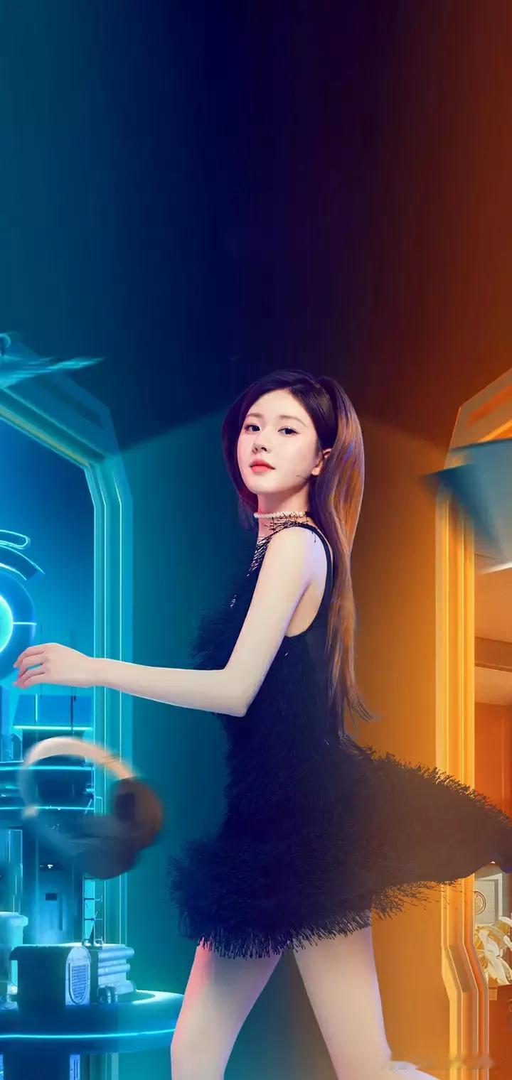 黑裙少女，电音之夜，炫酷舞姿！💃🏻🎶