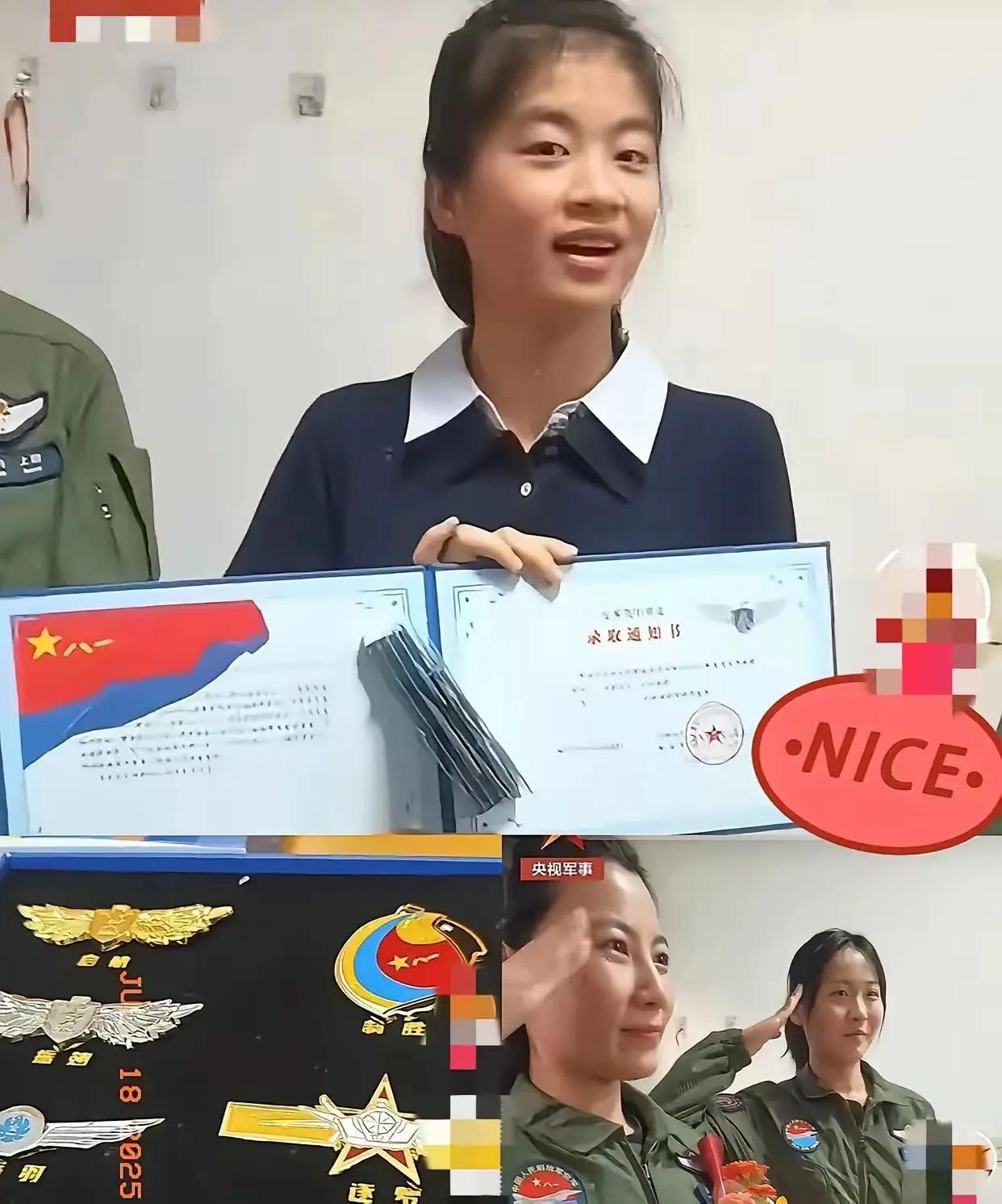 “光宗耀祖了！”女孩听见敲门，以为是录取通知书到了，打开门却看到两位空军女飞行员
