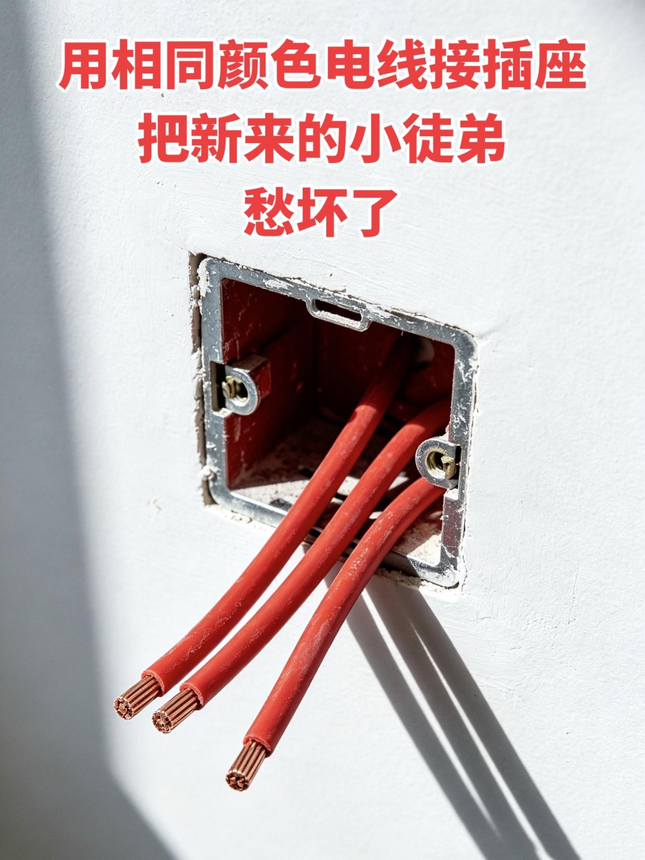 用相同颜色电线接插座，把新来的小徒弟愁坏了！电工电工知识