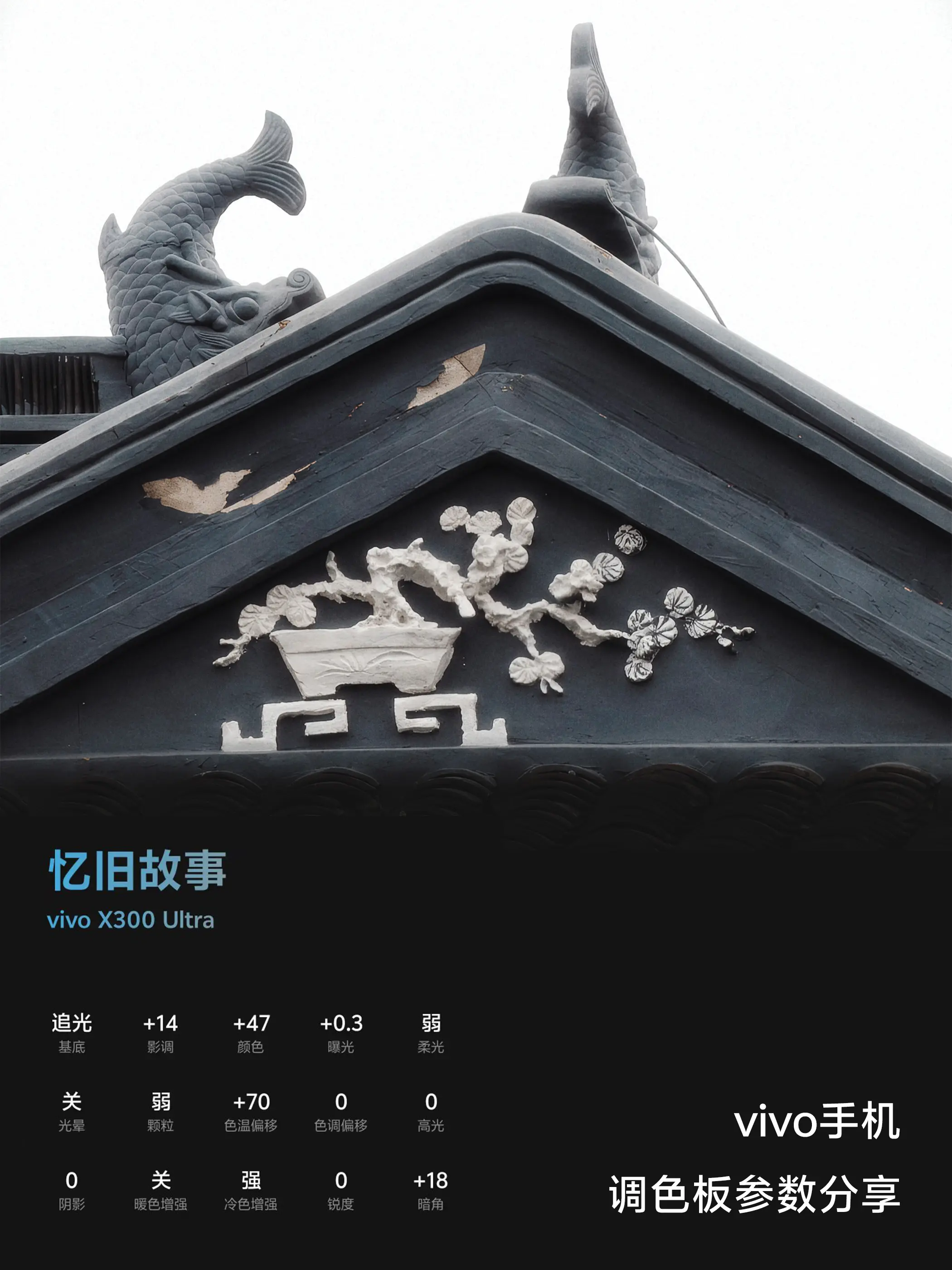 vivo手机调色参数分享，忆旧故事。