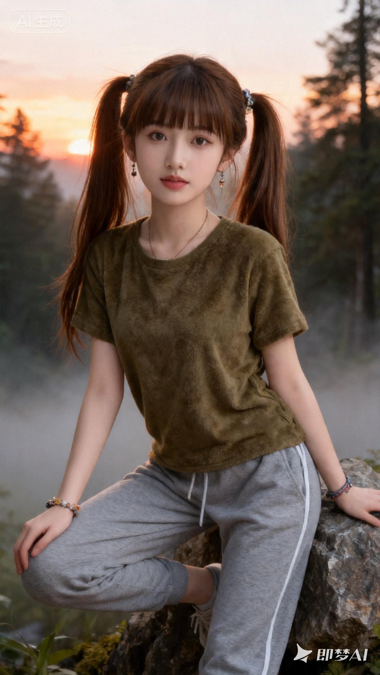 元气少女👧🏻 森林里的自然美