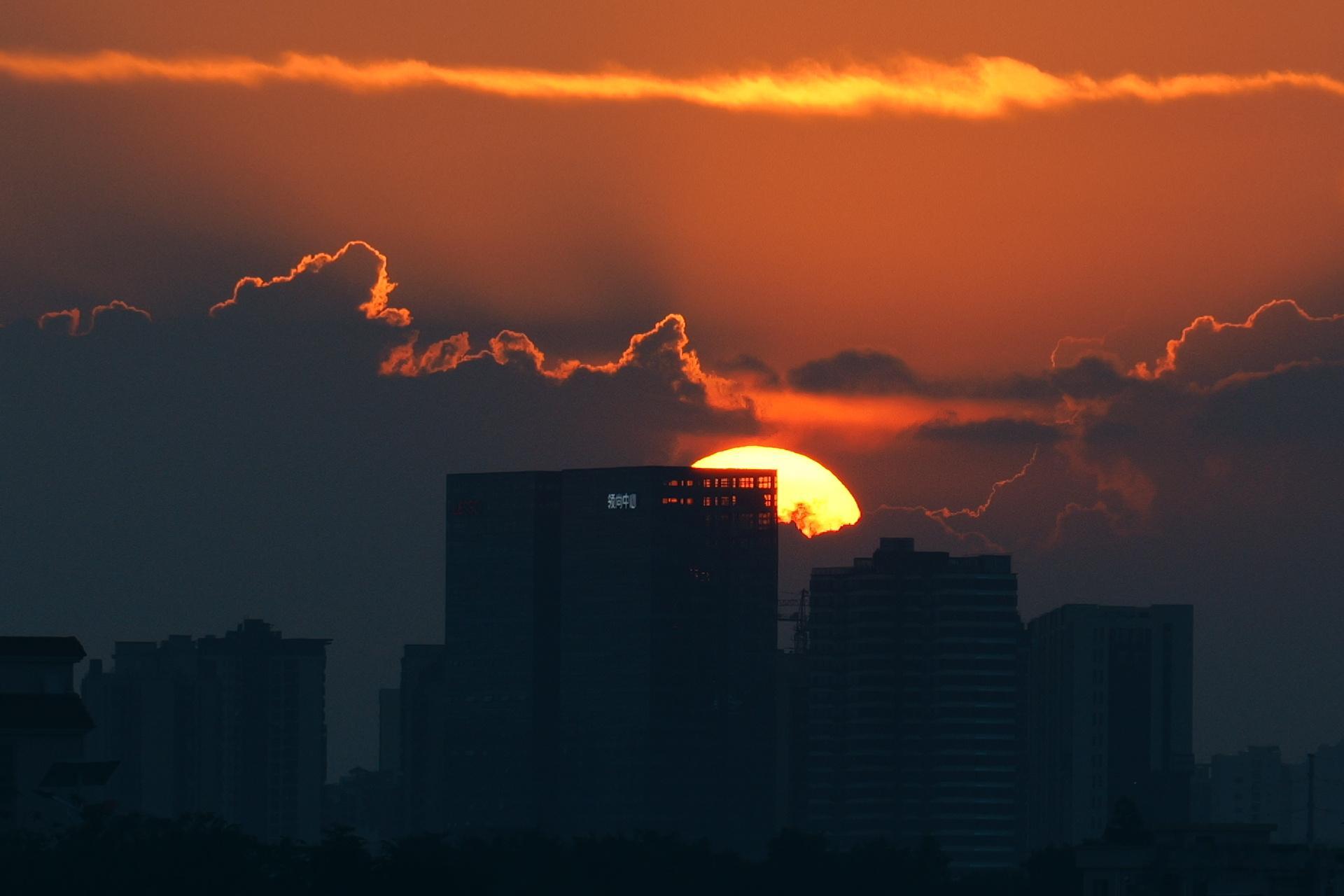 无法错的美丽夕阳，拍摄于顺德古朗落日晚霞夕阳 松下S9 28-200 佛山·顺德
