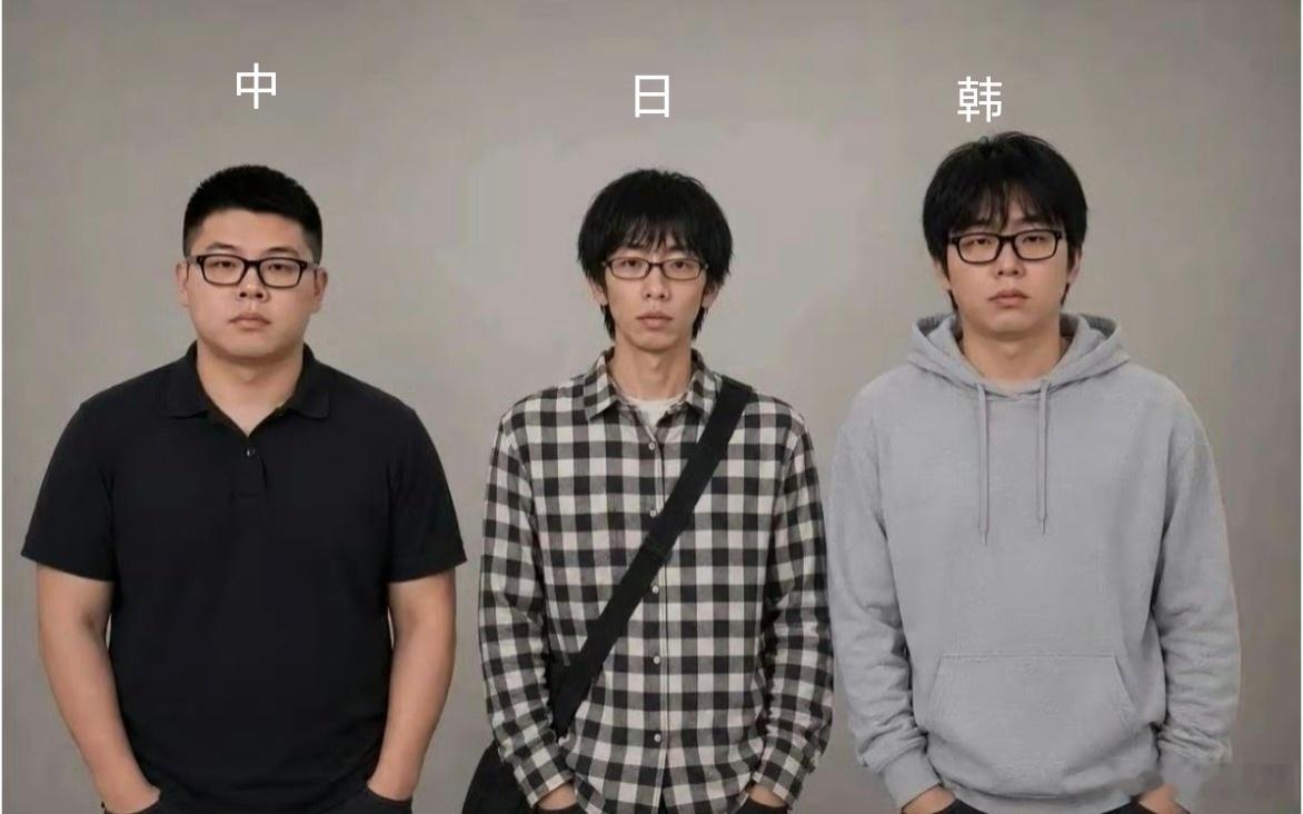 中日韩男生，这样区分对不对？ 