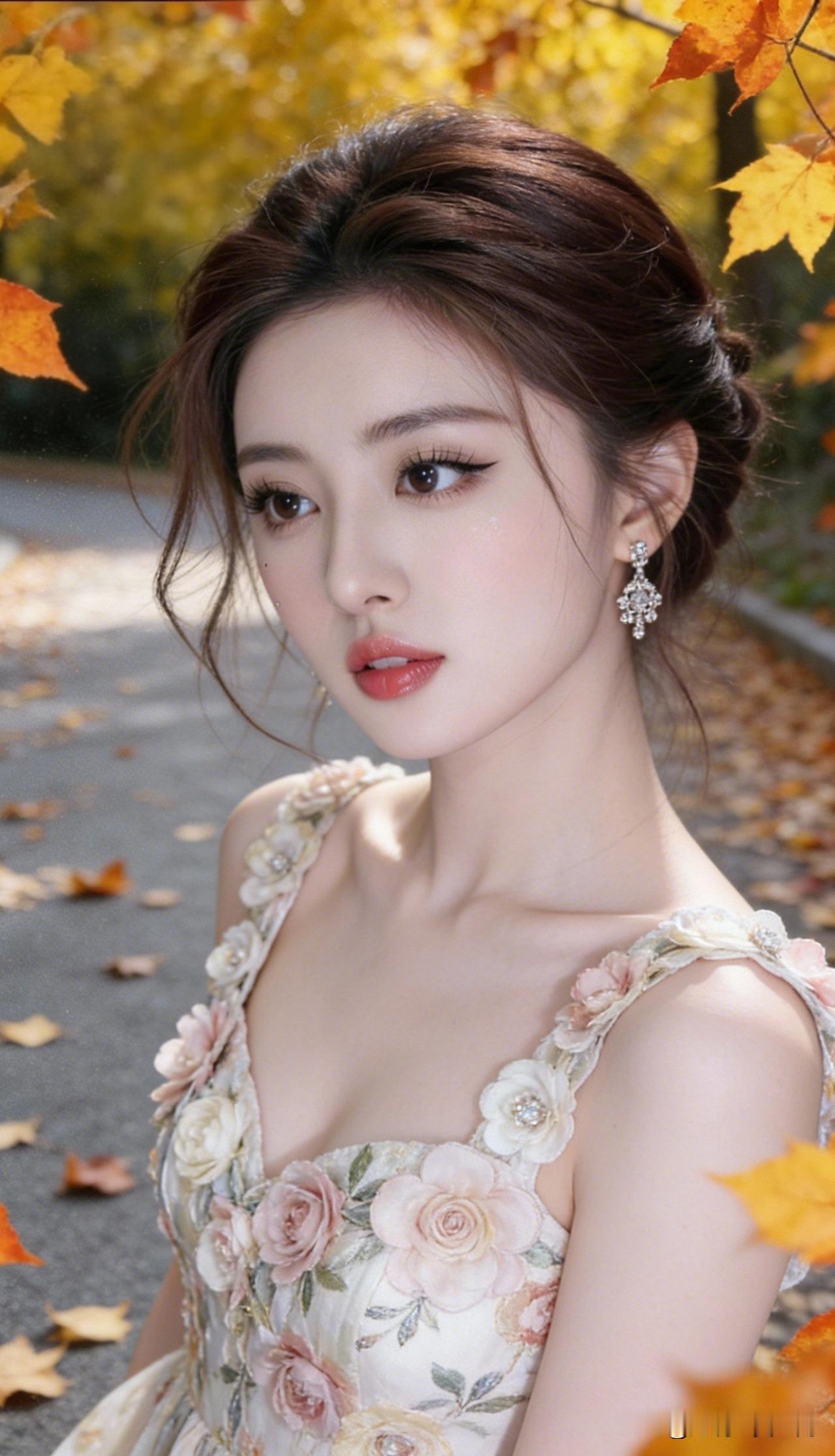 秋叶落，美人倚，花影映芳姿。惊艳了时光的古装女演员你会想到谁 秋日浪漫，花海中的