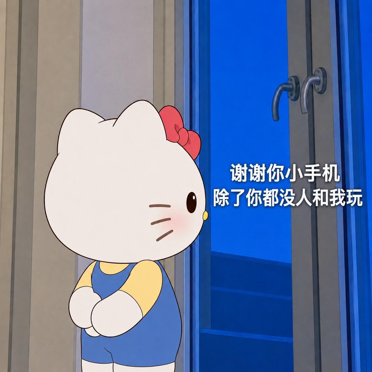 负鼠➡️负Kitty 这组Kitty表情包建议人手一套 