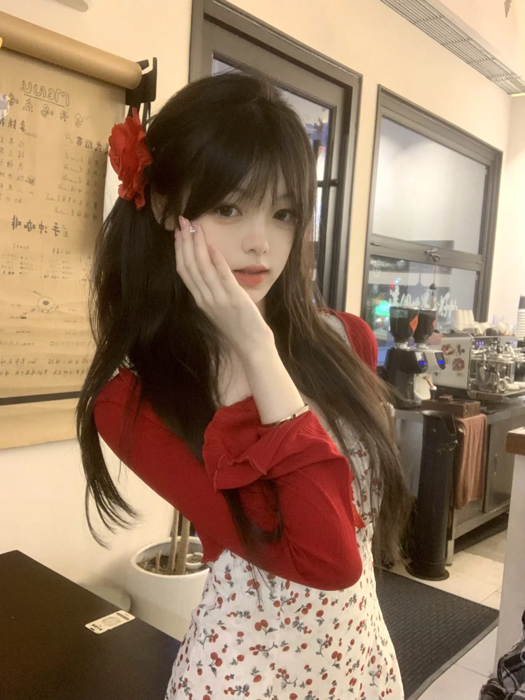 红色真的好美好显白