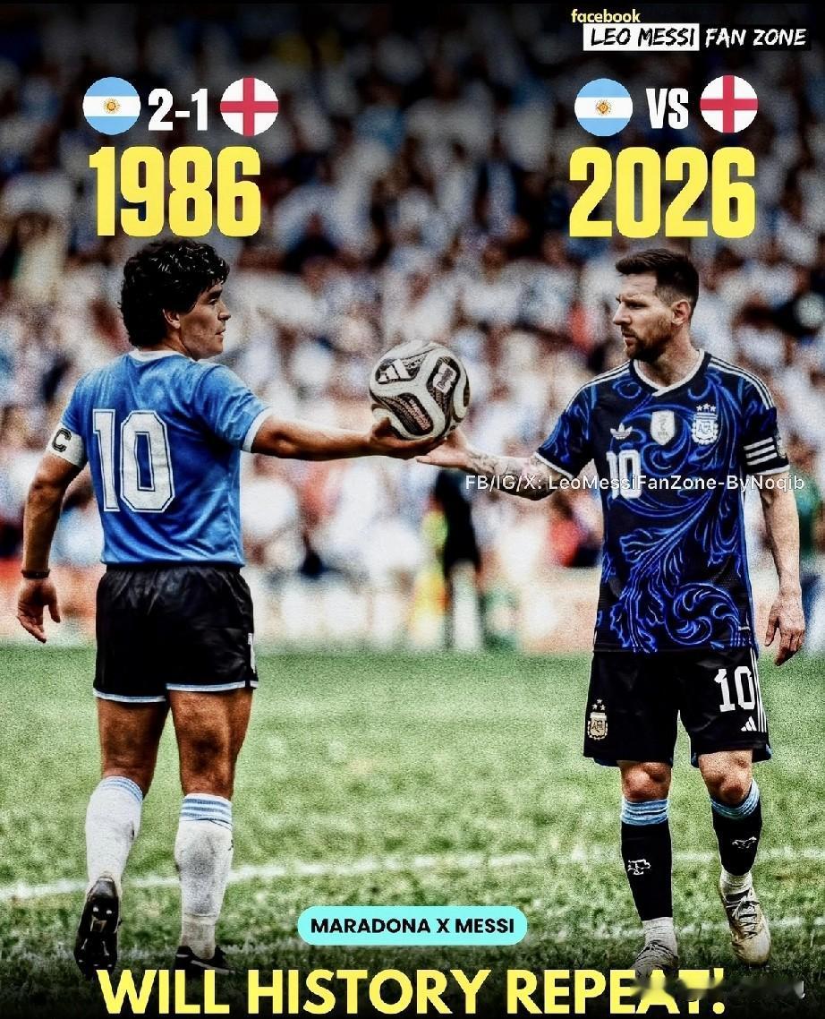 1986 FIFA世界杯：
迭戈·马拉多纳以2-1击败英格兰

2026 FIF