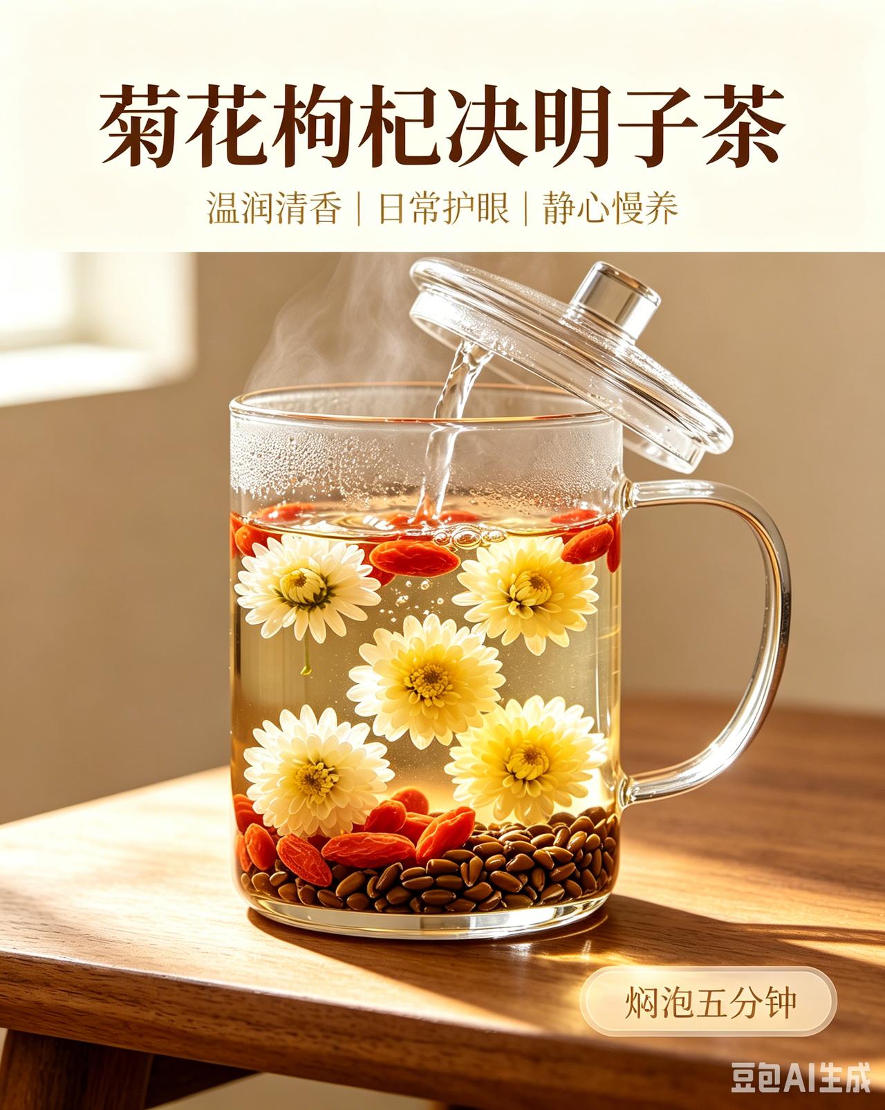 泡了三天，肝火退了眼睛亮了，浑身都松快了，身体的小毛病，有时候一杯水就能缓过来。