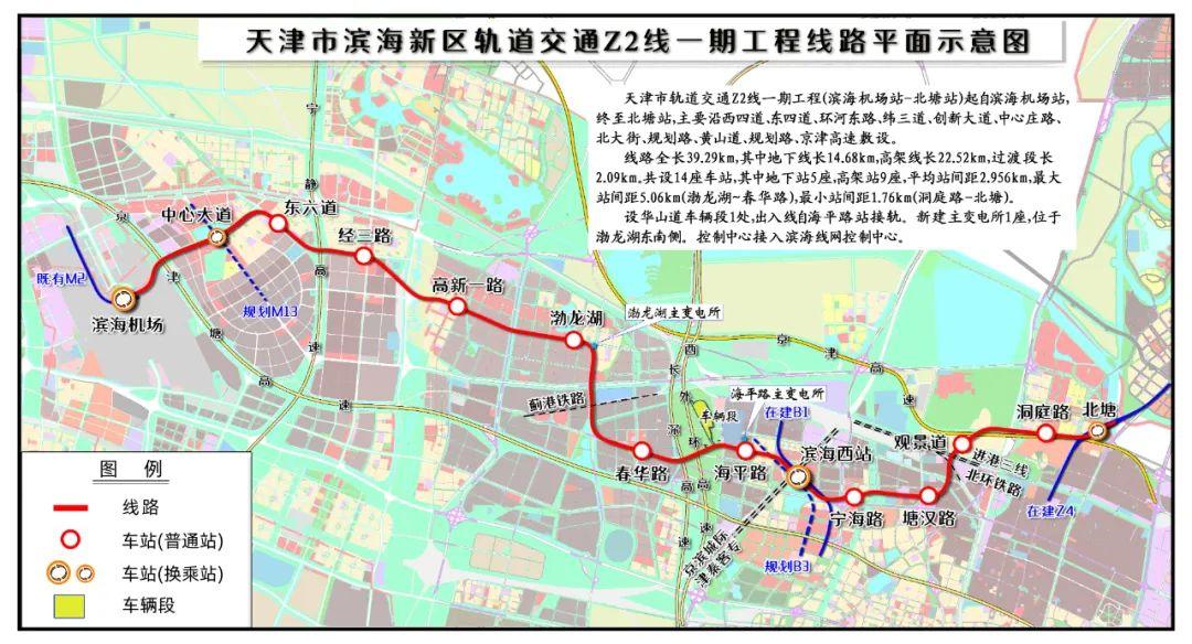 交通天津丨截至目前，天津轨道交通Z2线一期工程，全线5座地下车站已封顶4座，总体