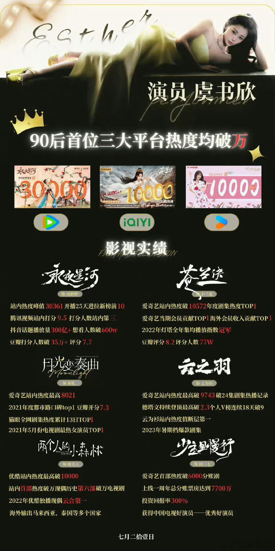 一句话：虞书欣有一番大爆剧虞书欣