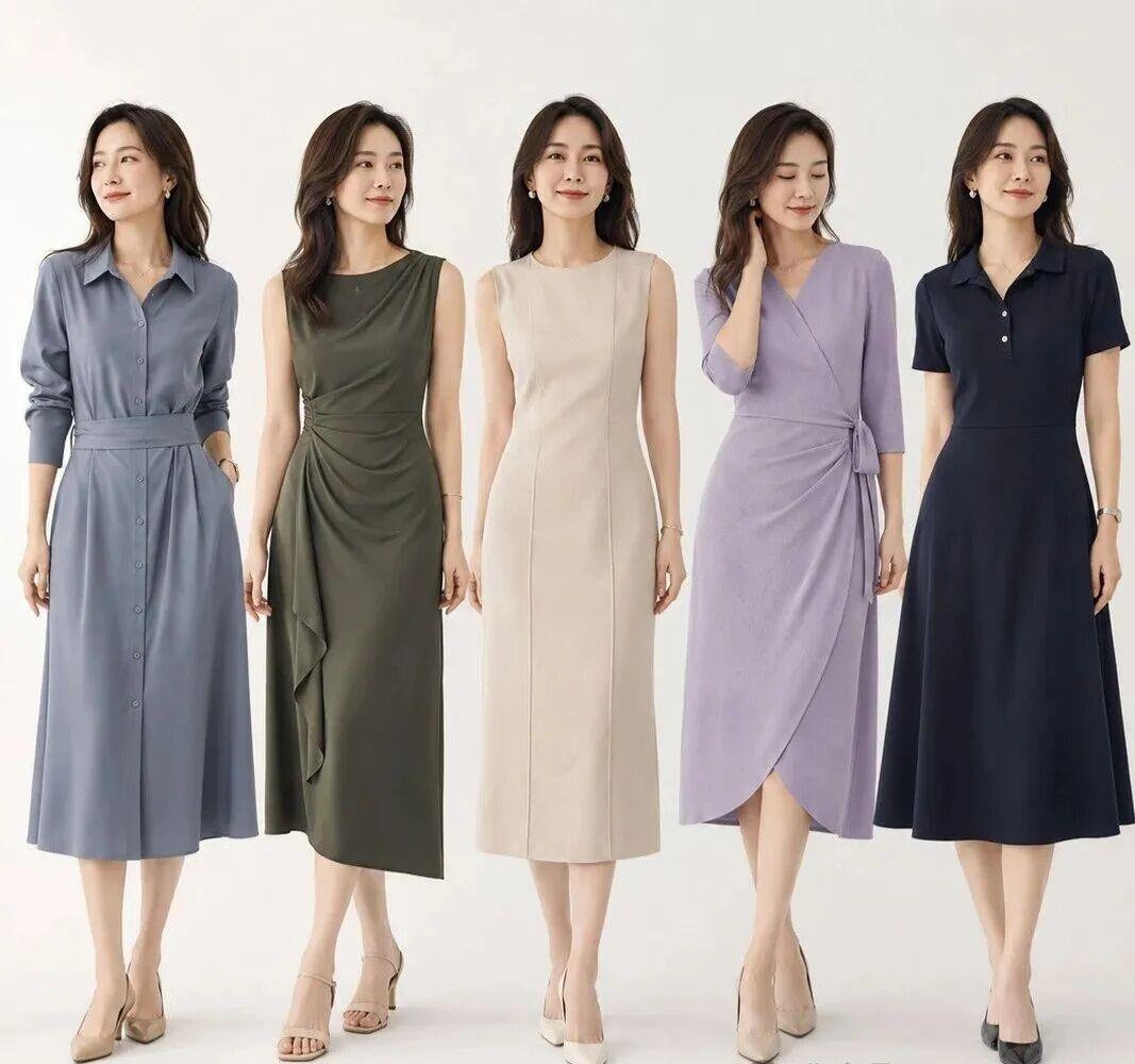 这几套裙子满足了我对裙子的所有愿望。

衬衫裙、无袖裙、长袖裙、短袖裙、 中袖裙