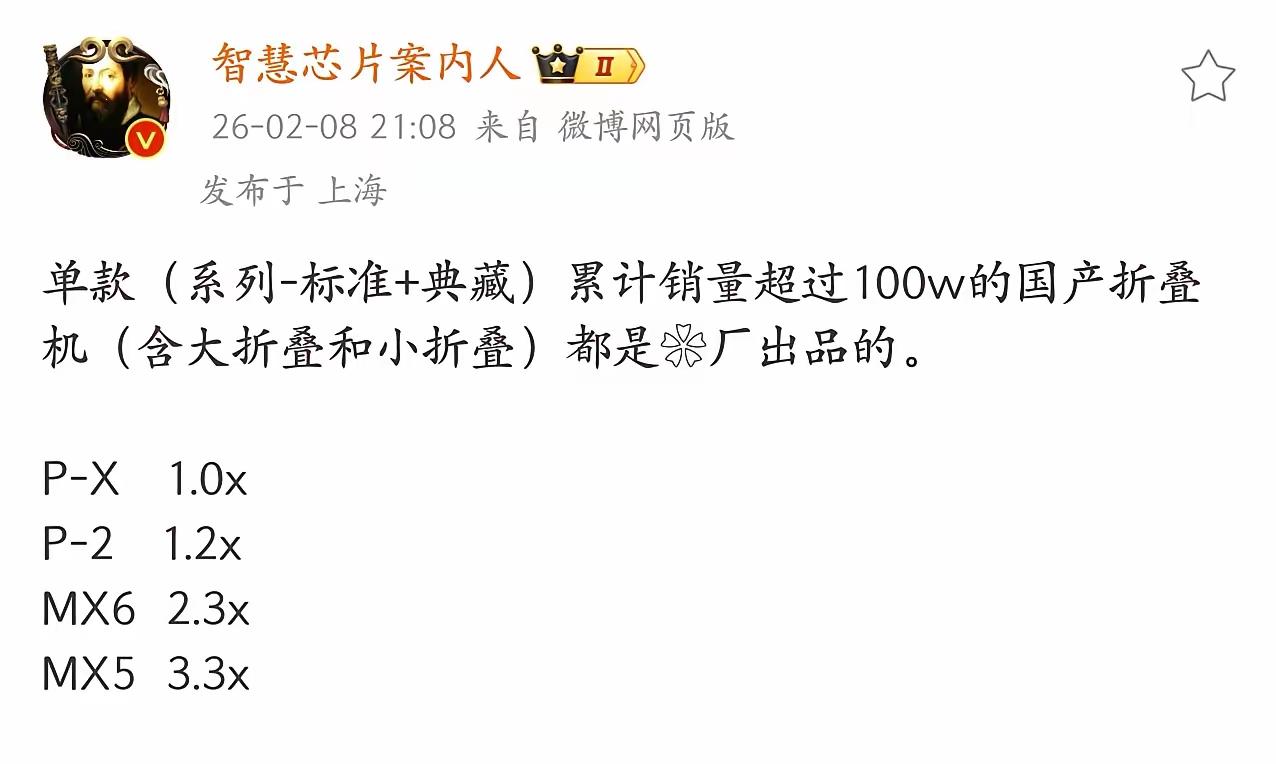 其他厂商那叫一个羡慕啊，100万级折叠屏全部出自华为之手，包括Pura X、Po