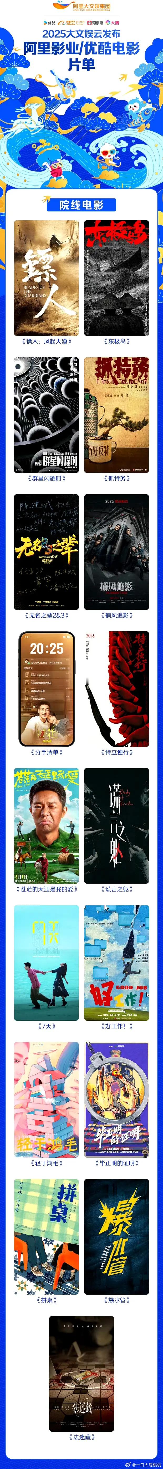 👖阿里春季电影片单，海报都包浆了能不能换一张[汗] ​​​