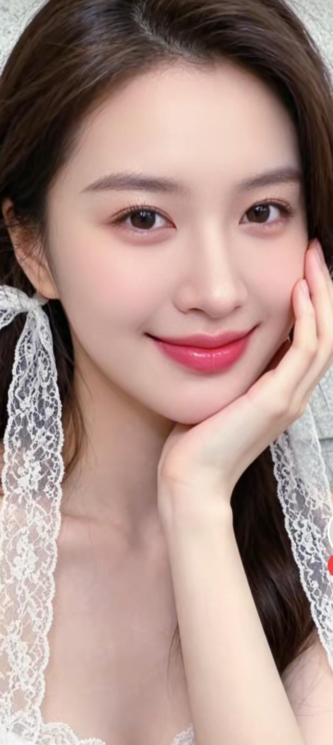 温柔甜美的微笑，蕾丝的浪漫气息，元气满满的一天从这里开始！🌸💕
