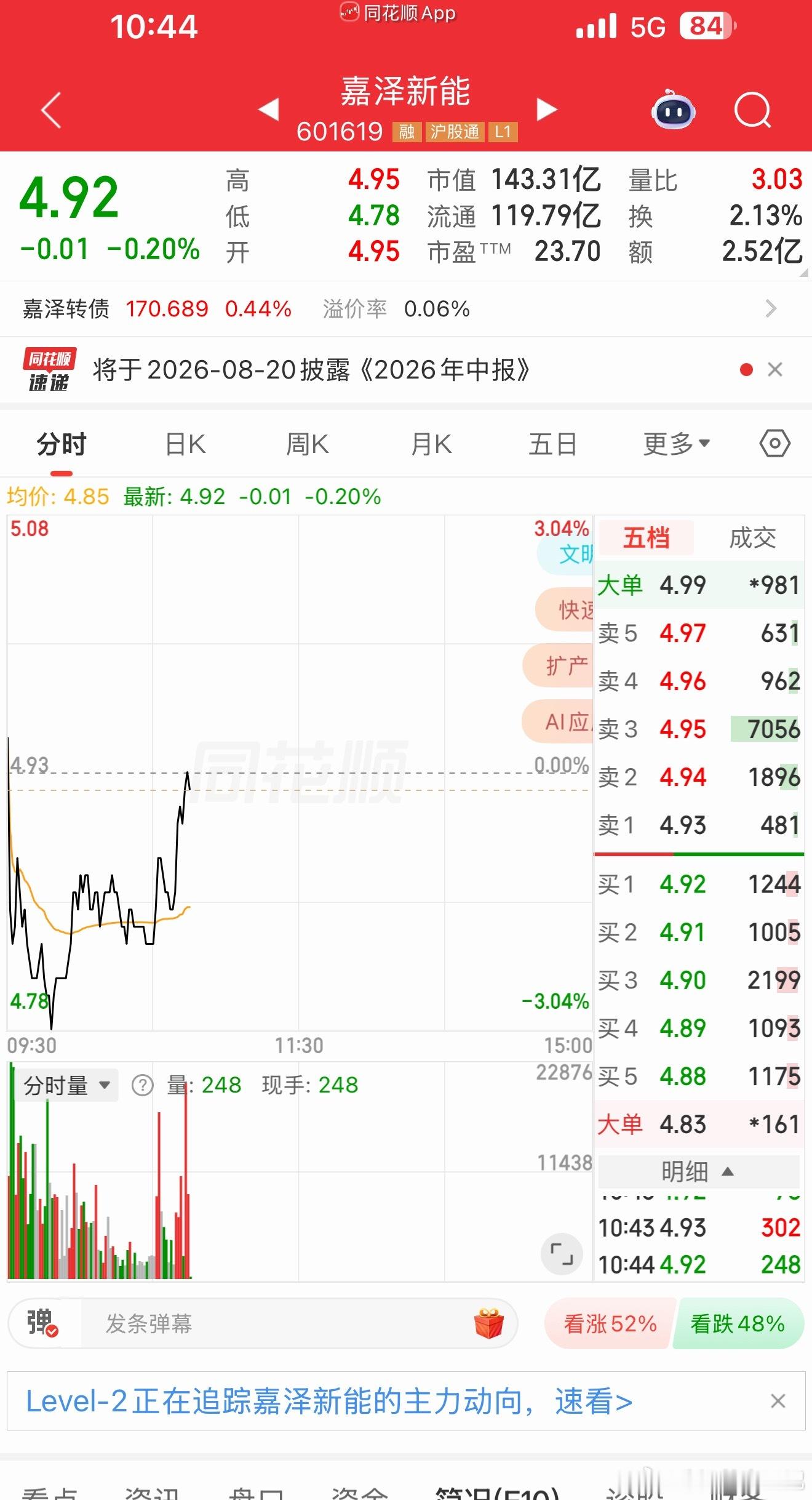 嘉泽新能逢低关注 