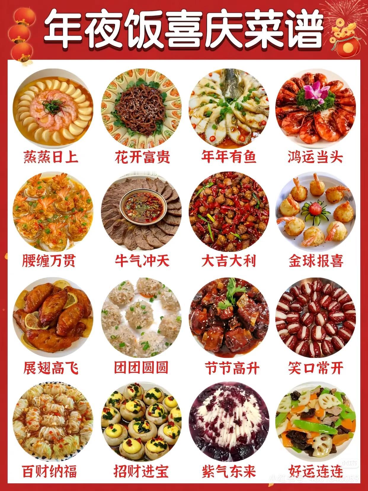 年夜饭喜庆菜谱附详细制作方法春节年夜饭菜单 春节家宴菜单 除夕年夜饭习俗 家常菜