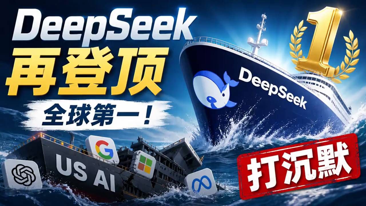 美国AI巨头哑火，DeepSeek再登顶真人