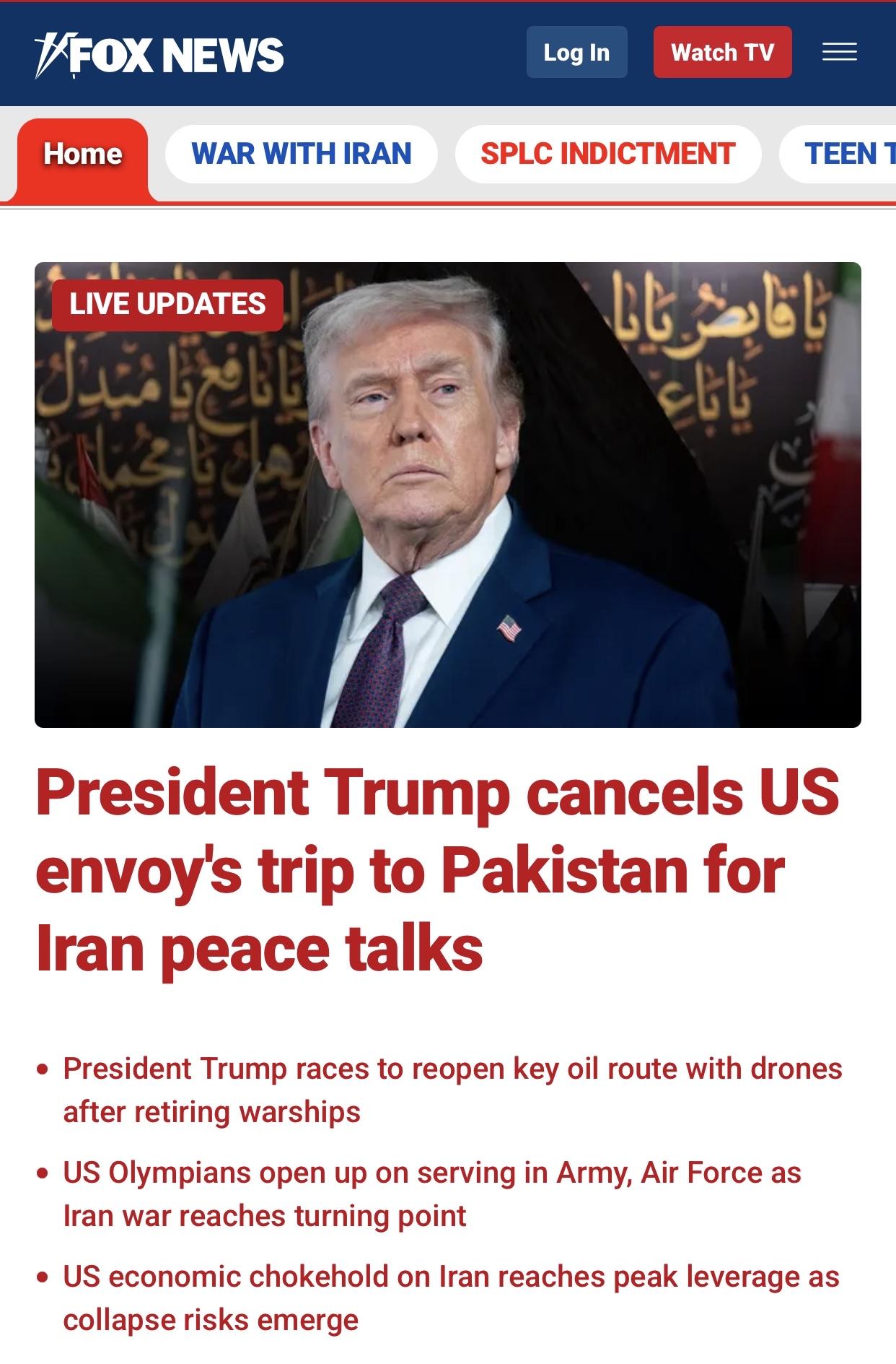 美媒：特朗普已取消威特科夫和库什纳前往巴基斯坦进行美伊会谈

美国福克斯新闻(F