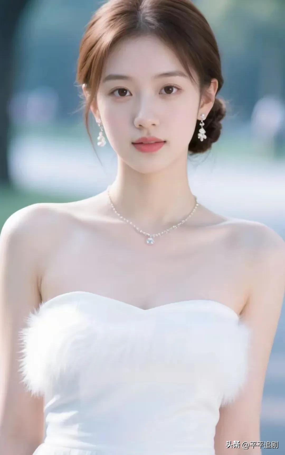 什么样的女人,最有魅力?
白裙缀着软绒，珍珠映着柔光，发间挽起的是温柔，眼底藏着