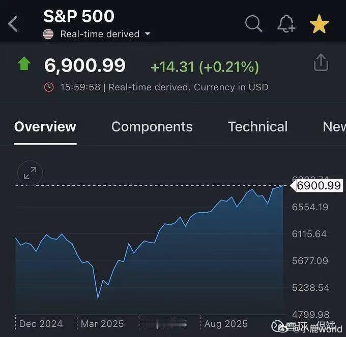 一张标普500指数（S&P 500）的行情图一、指数核心数据• 当前点位：690