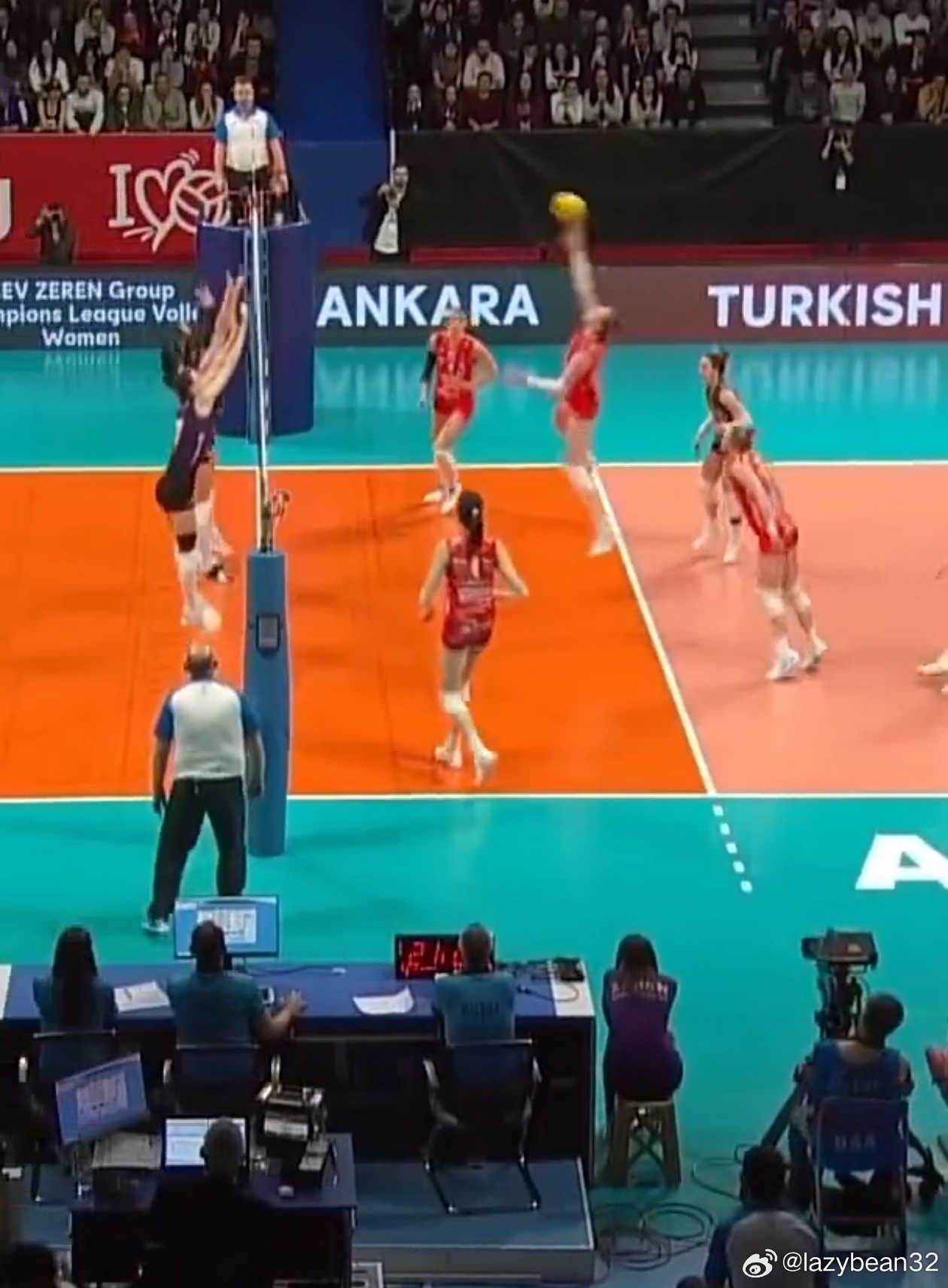 朱婷16分+4拦网，助科内利亚诺客场3-0横扫泽仁体育，欧冠29连胜破历史纪录！