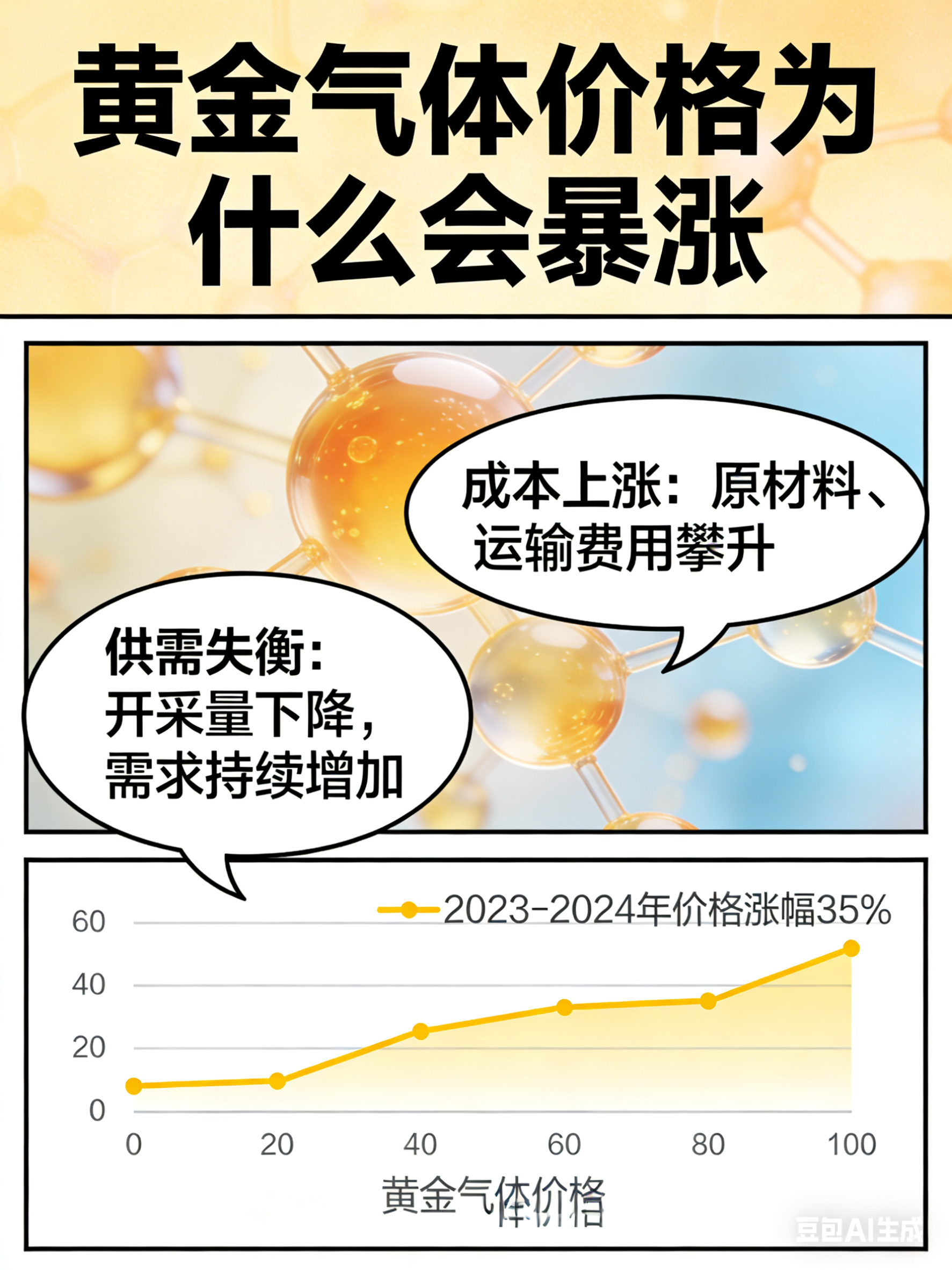黄金气体价格暴涨被称为“黄金气体”的氦气近期价格暴涨📈🔴核心原因是全球供应端