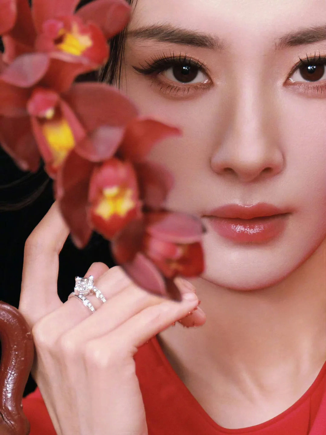 给幂姐化的柔美红韵妆