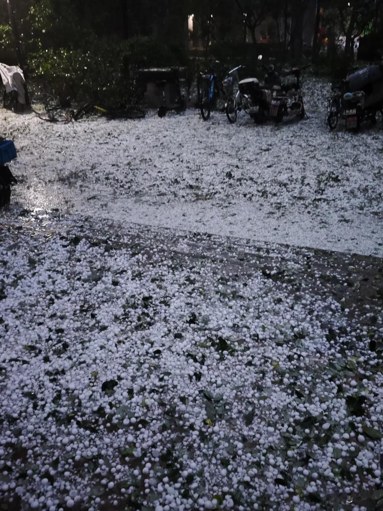 北京突遭罕见冰雹袭击，短短几分钟内，密集的冰雹如子弹般砸向地面。无线网络信号瞬间