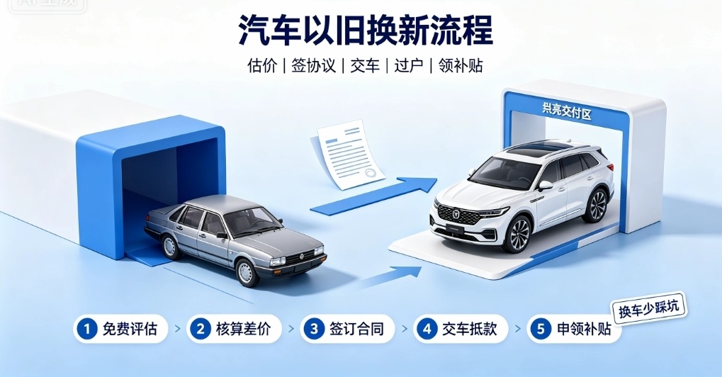 汽车汽车资讯以旧换新用车养车 换车必看｜汽车以旧换新完整流程估价→谈新车价→签置