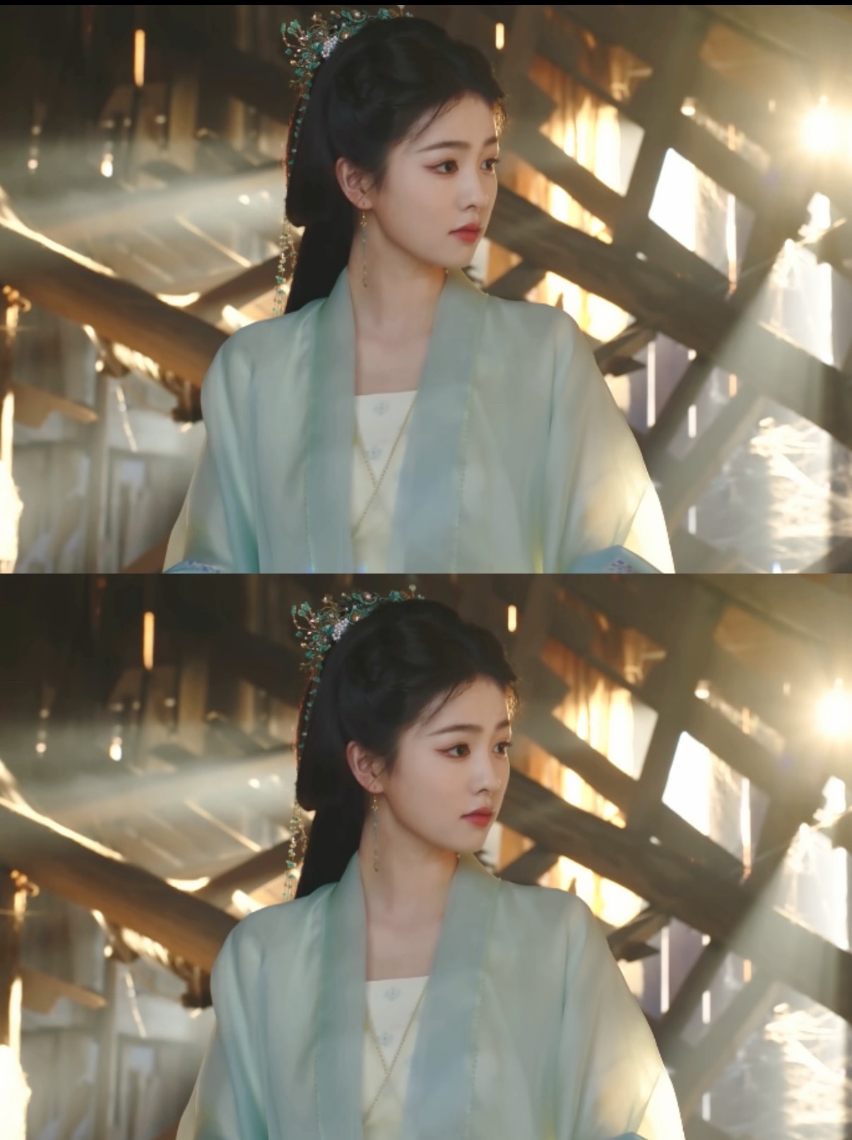 花如月就是美好本身[色]淡绿罗衣倚春风，浅笑低眉尽温柔善良，纯粹，心怀大爱，爱世