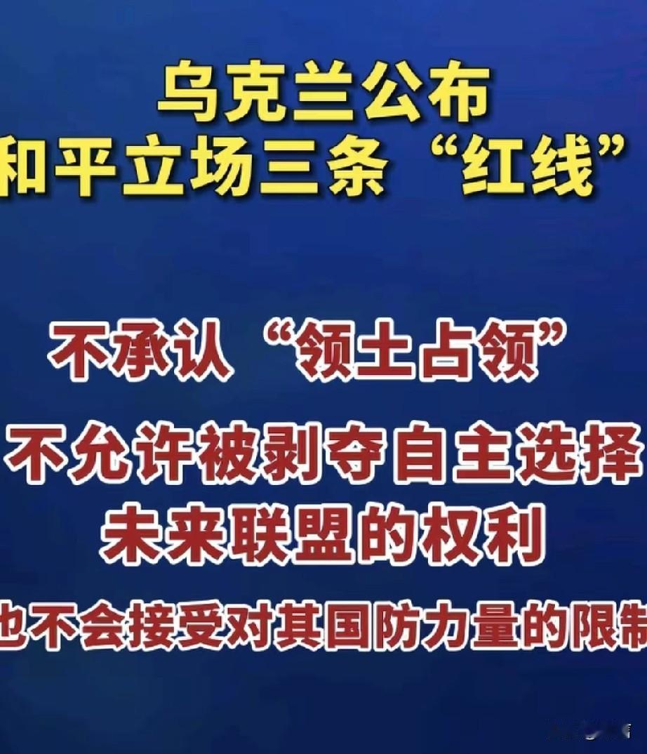 号外！乌克兰最高权力机构公布：国家主权不容跨越的三条“红线”，几乎将美国的“28