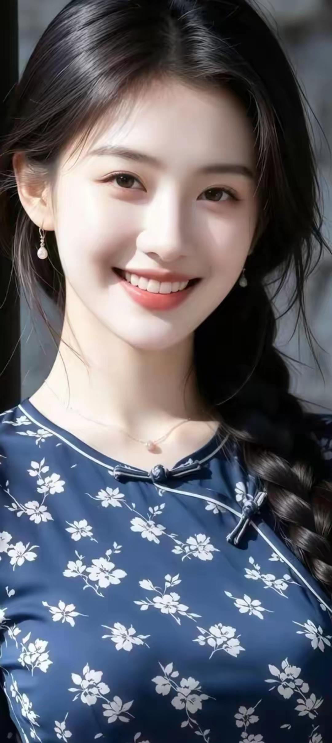 温柔甜美的笑容