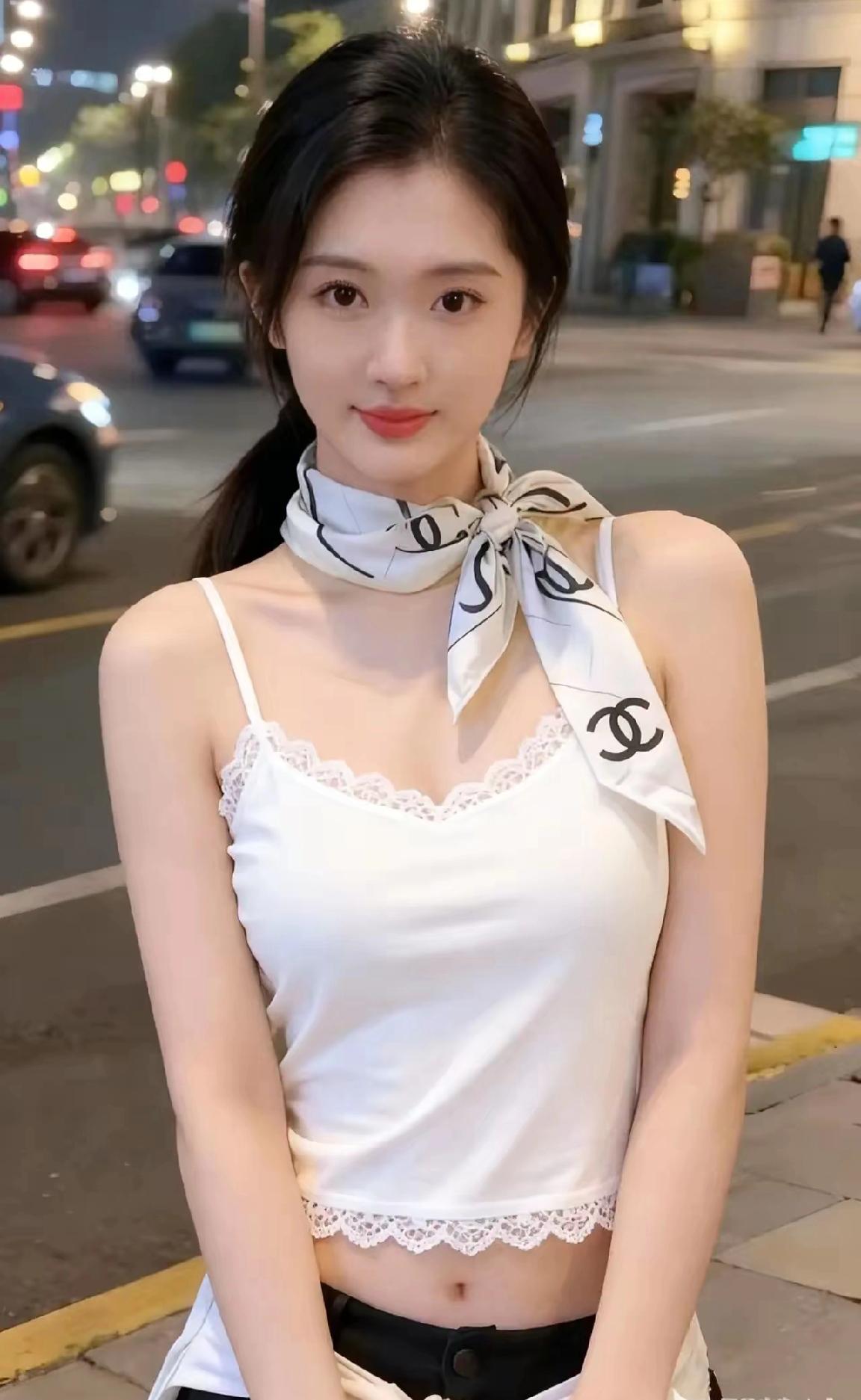 月色如水，美人如画。