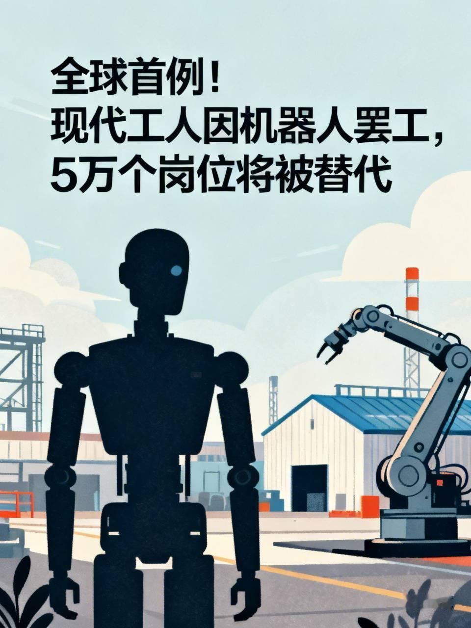 全球首例！【现代工人因机器人罢工，5万个岗位将被替代】人形工业机器人 机器人工作